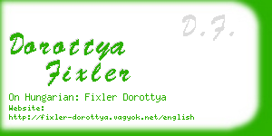 dorottya fixler business card